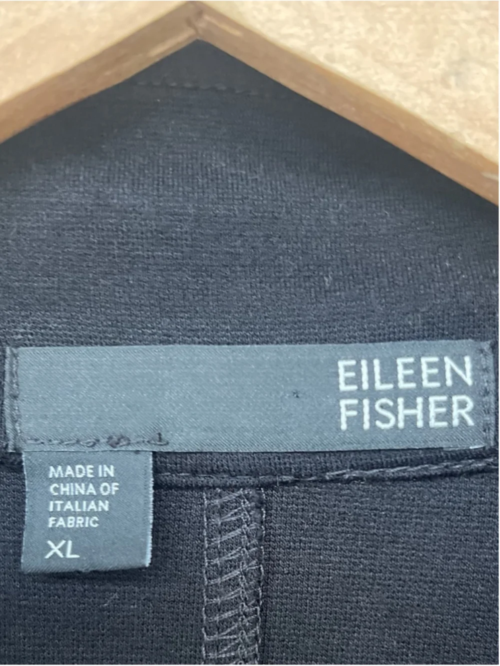 Eileen Fisher Black Tie Front Open Duster Cardigan XL Minimalist Classic Career
